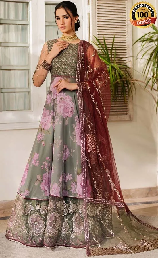 Embroidered Net UE-541 Dress (4) Embroidered Net UE-541 Dress (4)