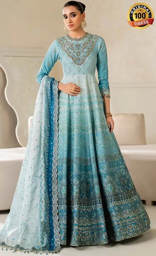 Baroque PK Embroidered Silk UF-4162 Dress (1) Baroque PK Embroidered Silk UF-4162 Dress (3)