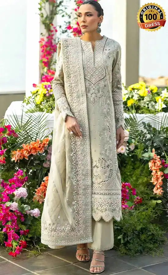 Akbar Aslam Embroidered Lawn Elarin Dress (1) Akbar Aslam Embroidered Lawn Elarin Dress (1)