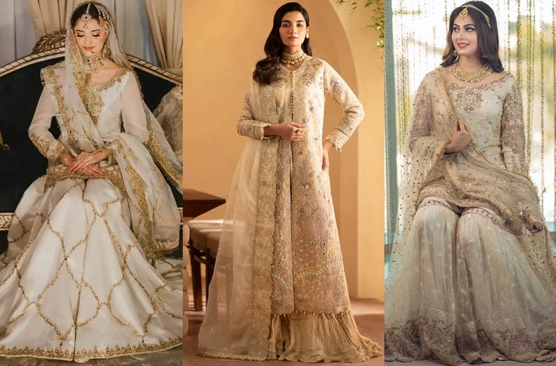 Cream Sharara